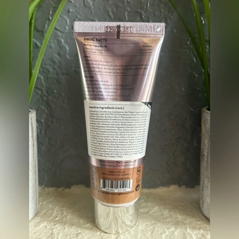 The Crème Shop CC Cream Color Adapting Full Coverage SPF 30 Tan 190 Korean